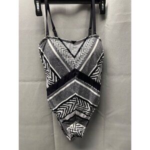 Kenneth Cole Women's Black & White 1 piece Bathing Suit/Swimwear Small SKU 3599